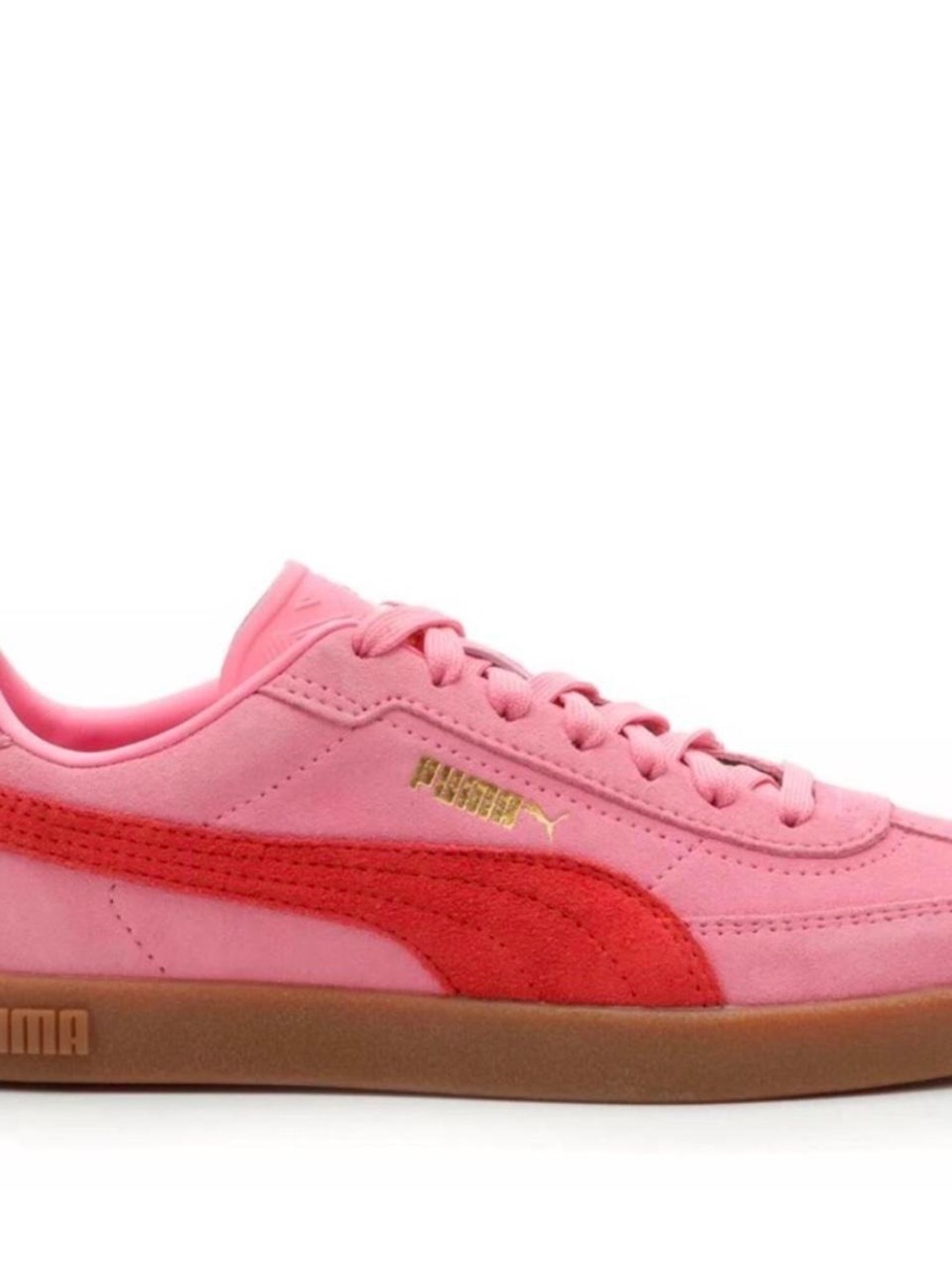 Puma Pink Sneaker with Red Formstripe size 9